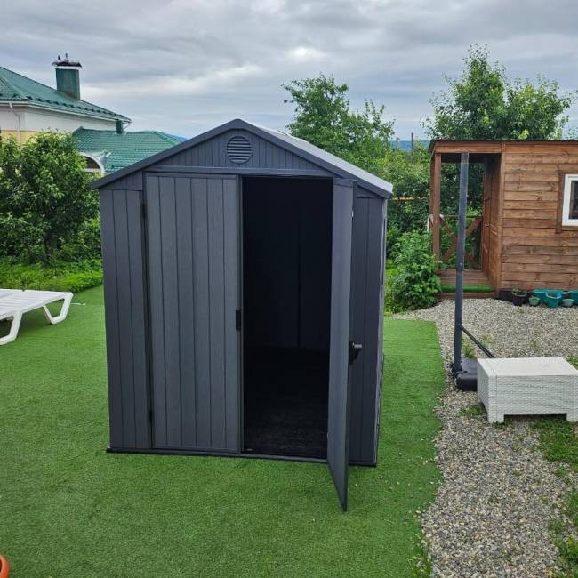 Сарай "Дарвин 6х6" (размеры 183 х 182 см), серый Сарай "Дарвин 6х6" (размеры 183 х 182 см), серый