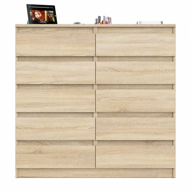 Комод высокий на десять выдвижных ящиков Мори МК1200.10 цвет дуб сонома Комод высокий на десять выдвижных ящиков Мори МК1200.10 цвет дуб сонома
