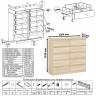 Комод высокий на десять выдвижных ящиков Мори МК1200.10 цвет дуб сонома Комод высокий на десять выдвижных ящиков Мори МК1200.10 цвет дуб сонома