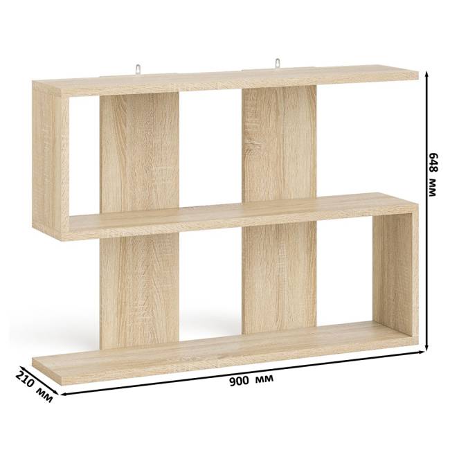 Полка навесная Мори 900 цвет дуб сонома Полка навесная Мори 900 цвет дуб сонома