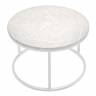 Набор кофейных столиков Tango бежевый мрамор с белыми ножками, 2шт