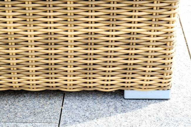 "Порту" сундук водонепроницаемый из искусственного ротанга, цвет соломенный