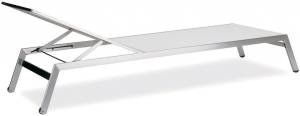 Шезлонг-лежак металлический Zen белый 2030х650х290 мм Шезлонг-лежак металлический Zen белый 2030х650х290 мм