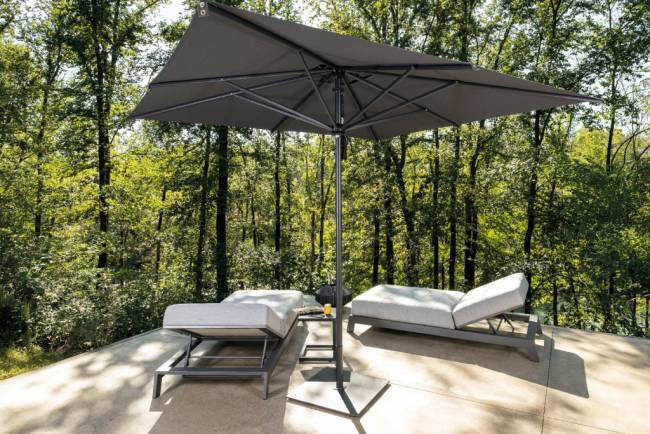 Зонт профессиональный 3х4 м Napoli Standard антрацит 3000х4000 мм