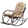 Кресло качалка с подножкой из искусственного ротанга, какао, разборное