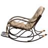Кресло качалка с подножкой из искусственного ротанга, какао, разборное
