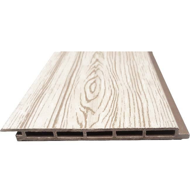 Фасадная панель из ДПК HOLZHOF, 165*15*3000 мм, слоновая кость