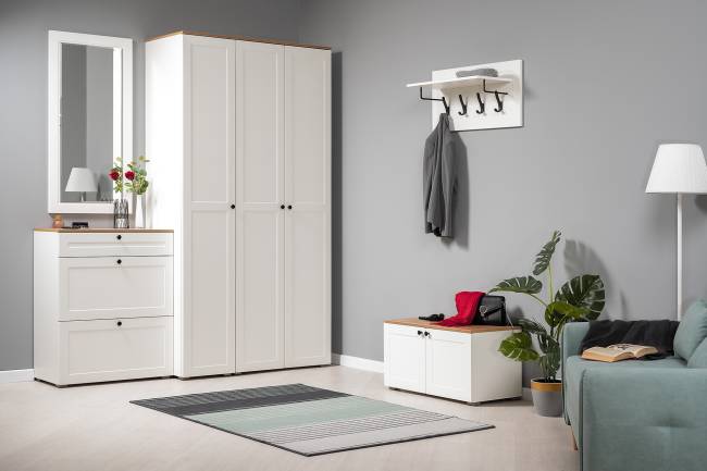 Зеркало Остин 17.03 цвет белый шагрень