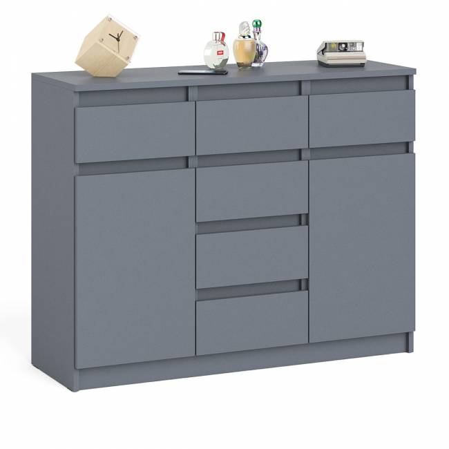Комод с ящиками и дверками Мори МК1200.4 цвет графит Комод с ящиками и дверками Мори МК1200.4 цвет графит