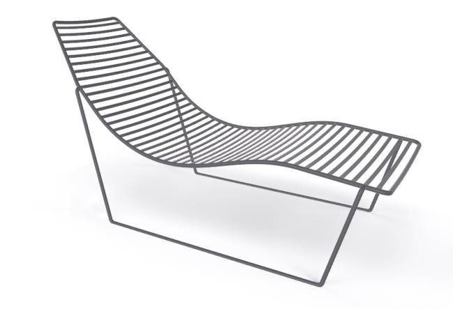 Шезлонг-лежак металлический Link Lounge серый 1530х710х820 мм Шезлонг-лежак металлический Link Lounge серый 1530х710х820 мм