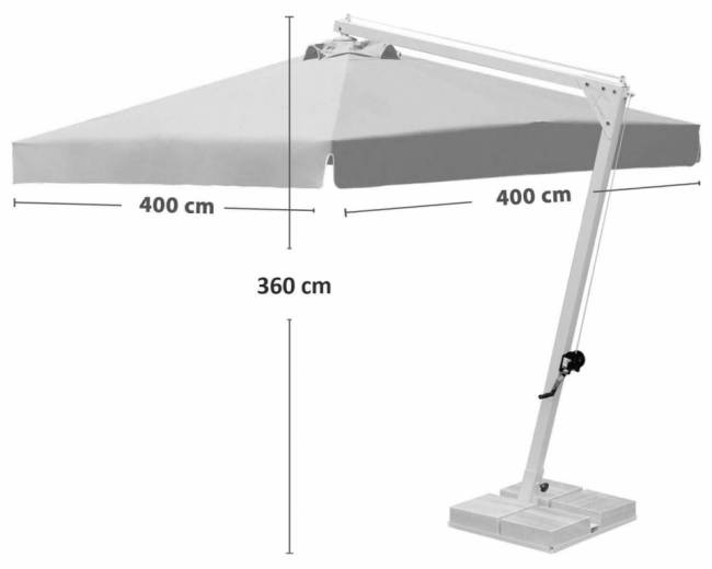 Зонт профессиональный 4х4 м Banana 4000х4000 мм