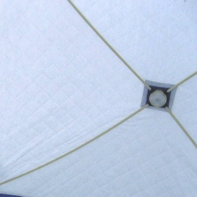 Палатка зимняя куб СЛЕДОПЫТ, 2-х местная, 3 слоя, цв. бело-синий