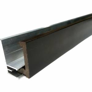 Стартовый профиль ДПК с алюминиевой направляющей, 40*24*3000 мм, кофе с молоком