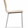 Стул деревянный Inga хромированный, беленый дуб 505х520х800 мм