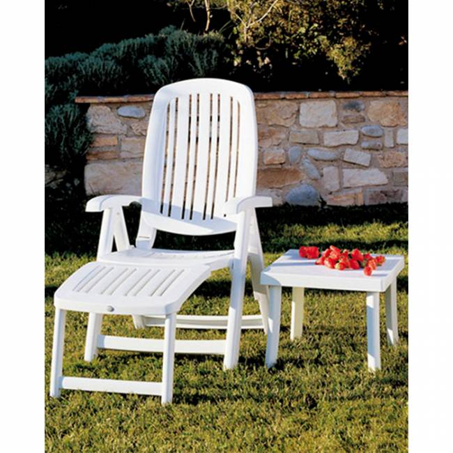 Столик пластиковый для лежака Rodi белый 460х460х400 мм