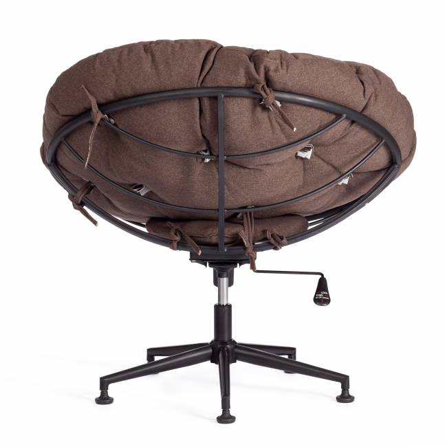 Кресло CLOUDE рогожка/металл, 97х98х90-96см, коричневый, 3М7-147 коричневый рогожка/металл