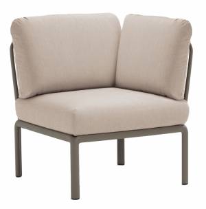 Модуль угловой пластиковый с подушками Komodo Elemento Angolo тортора, холст 720х780х880 мм Модуль угловой пластиковый с подушками Komodo Elemento Angolo тортора, холст 720х780х880 мм