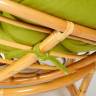 Кресло PAPASAN/ПАПАСАН 23/01 W  /с подушкой/ диаметр подушки 125 см, 115х101х104 см, Honey (мед), флок Олива, 23 Honey (мед)