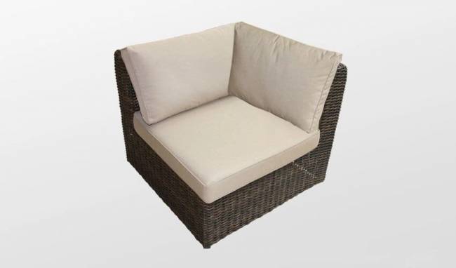 Комплект для отдыха из искусственного ротанга "Малага", 1+1+1, коричневый, черный