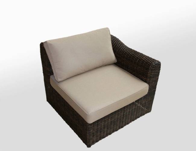 Комплект для отдыха из искусственного ротанга "Малага", 1+1+1, коричневый, черный