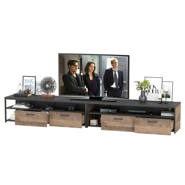 Две ТВ-Тумбы Трувор цвет дуб гранж песочный/интра Две ТВ-Тумбы Трувор цвет дуб гранж песочный/интра