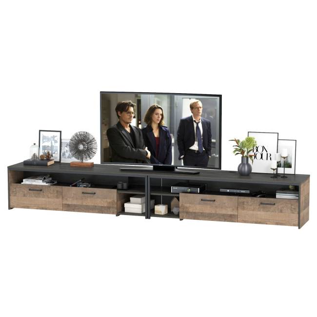 Две ТВ-Тумбы Трувор цвет дуб гранж песочный/интра Две ТВ-Тумбы Трувор цвет дуб гранж песочный/интра