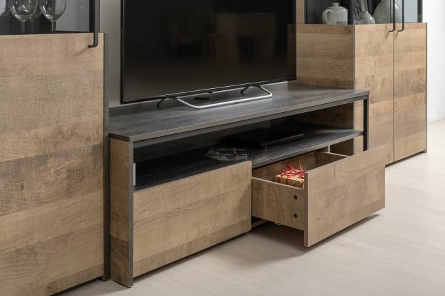 Две ТВ-Тумбы Трувор цвет дуб гранж песочный/интра Две ТВ-Тумбы Трувор цвет дуб гранж песочный/интра