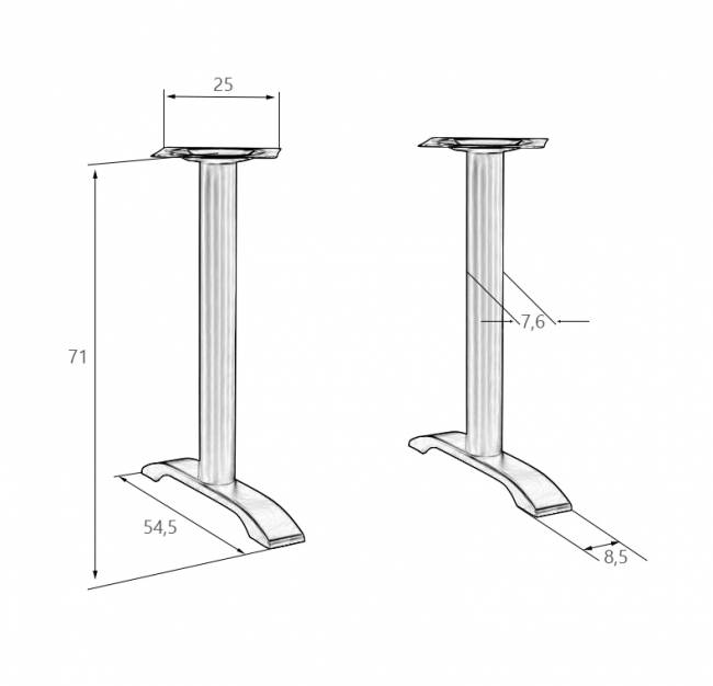 Подстолье обеденное DOBRIN SALLY WIDE