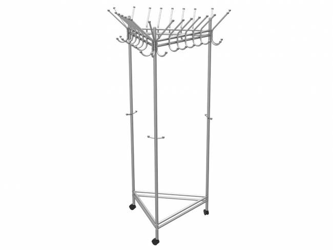 Вешалка напольная на колесах Пико 21 металлик Вешалка напольная на колесах Пико 21 металлик