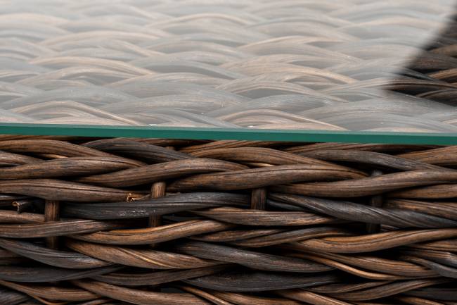 "Капучино" журнальный столик из искусственного ротанга (гиацинт), цвет коричневый "Капучино" журнальный столик из искусственного ротанга (гиацинт), цвет коричневый