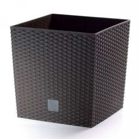 Кашпо для цветов RATO LOW венге 2 предмета 37 и 64л Кашпо для цветов RATO LOW венге 2 предмета 37 и 64л