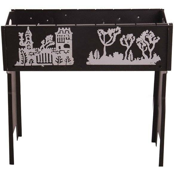 Мангал высокий "Королевские мотивы" (серебро)