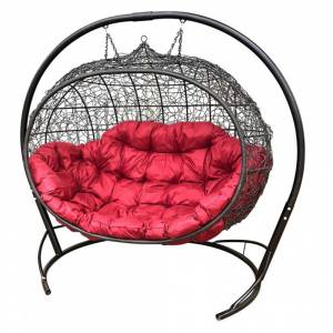 Кресло подвесное двойное Улей, коричневый, красный Кресло подвесное двойное Улей, коричневый, красный