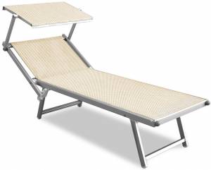 Шезлонг-лежак металлический 501 Relax серебристый, слоновая кость 1820х730х400 мм Шезлонг-лежак металлический 501 Relax серебристый, слоновая кость 1820х730х400 мм