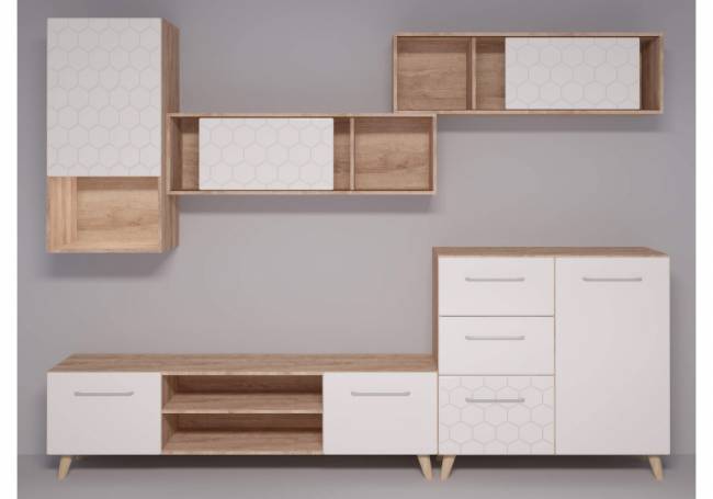 Мариус М-03 дуб баррик / белый матовый