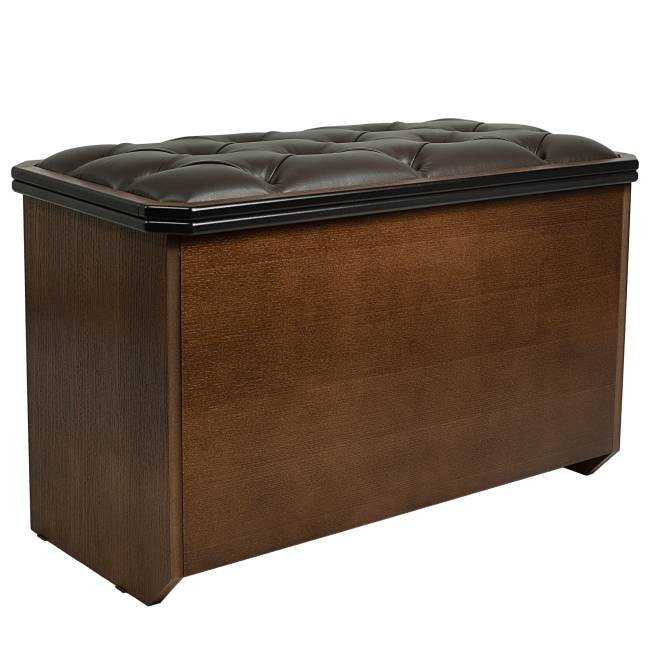 Банкетка Патриция 2 орех, к/з Ева 1, каретная стяжка Л