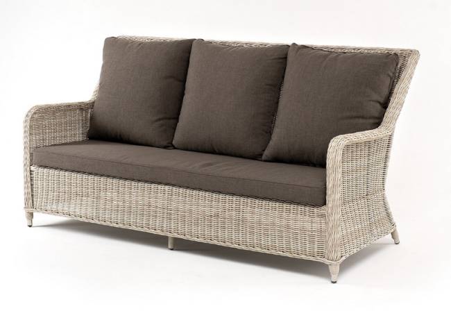 "Гляссе" диван трехместный из искусственного ротанга, цвет бежевый "Гляссе" диван трехместный из искусственного ротанга, цвет бежевый