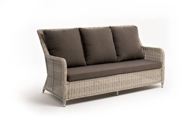 "Гляссе" диван трехместный из искусственного ротанга, цвет бежевый "Гляссе" диван трехместный из искусственного ротанга, цвет бежевый
