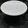 Набор кофейных столиков Tango белый мрамор с чёрными ножками, 2шт Набор кофейных столиков Tango белый мрамор с чёрными ножками, 2шт
