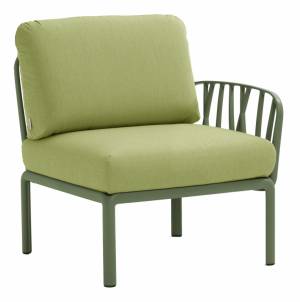 Модуль правый/левый пластиковый с подушками Komodo Elemento Terminale DS/SX агава, авокадо 720х780х880 мм Модуль правый/левый пластиковый с подушками Komodo Elemento Terminale DS/SX агава, авокадо 720х780х880 мм