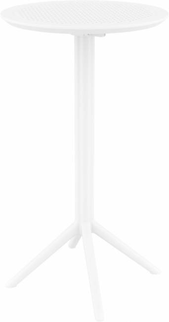 Стол пластиковый барный складной Sky Folding Bar Table 60 белый Ø600х1080 мм