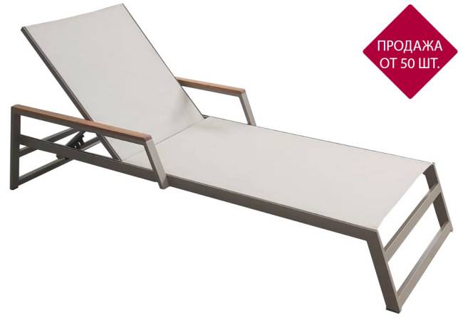 Шезлонг-лежак металлический Kemer тортора 2000х800 мм Шезлонг-лежак металлический Kemer тортора 2000х800 мм