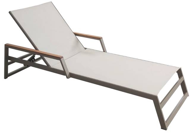 Шезлонг-лежак металлический Kemer тортора 2000х800 мм Шезлонг-лежак металлический Kemer тортора 2000х800 мм