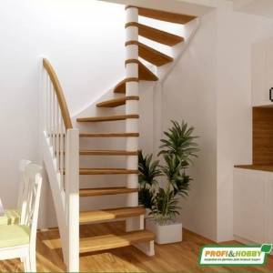 Деревянная лестница ЛС-04м под покраску Деревянная лестница ЛС-04м под покраску