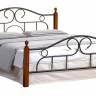 Кровать AT-808 дерево гевея/металл, 160*200 см (Queen bed), красный дуб/черный дуб темный дерево гевея/металл Кровать AT-808 дерево гевея/металл, 160*200 см (Queen bed), красный дуб/черный дуб темный дерево гевея/металл