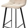 Полубарный стул CHILLI-QB SQUARE бежевый #5, велюр / черный каркас (H=66cm) М-City
