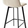 Полубарный стул CHILLI-QB SQUARE бежевый #5, велюр / черный каркас (H=66cm) М-City