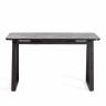 Стол MALTIDO ЛДСП/HPL/металл, 130 х 75+30 х 75 см, Гранит тёмный/чёрный Гранит тёмный/чёрный ЛДСП/HPL/металл
