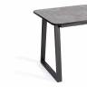 Стол MALTIDO ЛДСП/HPL/металл, 130 х 75+30 х 75 см, Гранит тёмный/чёрный Гранит тёмный/чёрный ЛДСП/HPL/металл