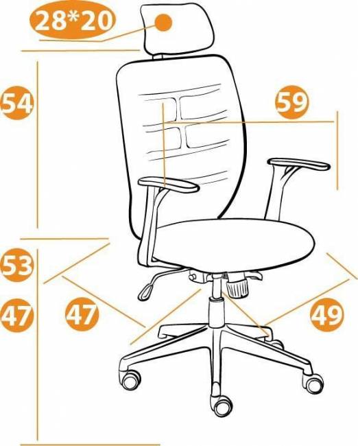 Кресло офисное «Кара-1» (Kara-1 black) (Чёрная ткань)